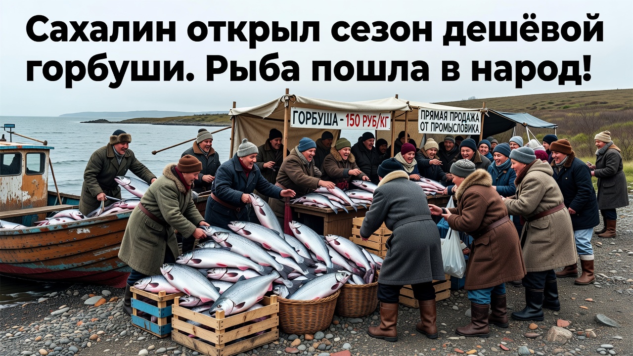 Сахалин открыл сезон дешёвой горбуши. Рыба пошла в народ!